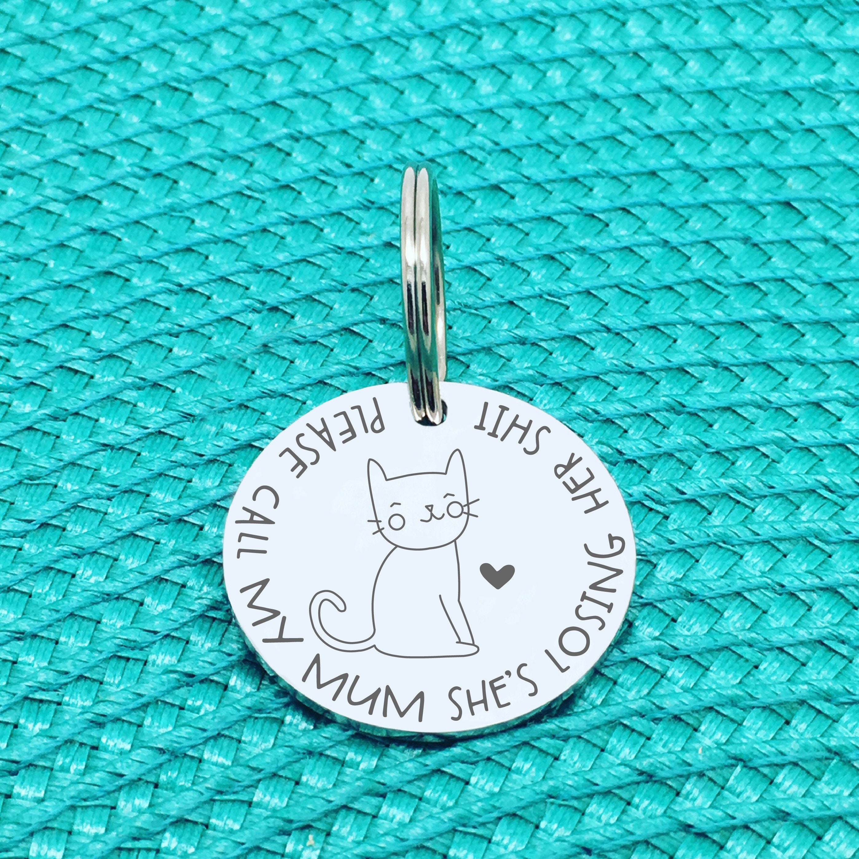 Personalized Cat Name Tag Cute Simple Cat Name Tag Etsy
