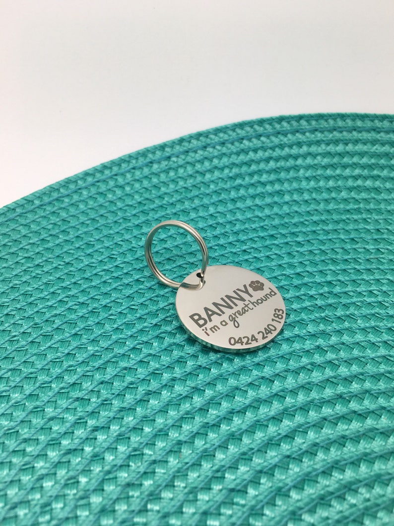Personalized Dog Tag Hound Name Tag Pet Tag Personalised Etsy