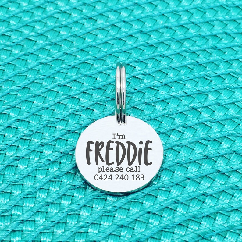 Personalized Dog Name Tag Cute Simple Dog Name Tag Etsy