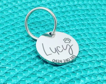 Cute Dog Tag, Personalized Dog Tag, Dog ID Tag, Dog Tags For Dogs, Dog,  Puppy, Pet id Tag, Pet Tag, Dog Tag, Dog Gifts, Puppe, Paw Print