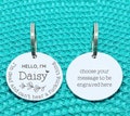 Personalized Dog Tag, I'm Deaf, Deaf Dog Tag, Deaf Dog, Deaf Dog Collar Tag, Dog Mom, Dog Collar Gift, Dog Mom, Sweet Dog Tag, Funny Dog Tag product logo