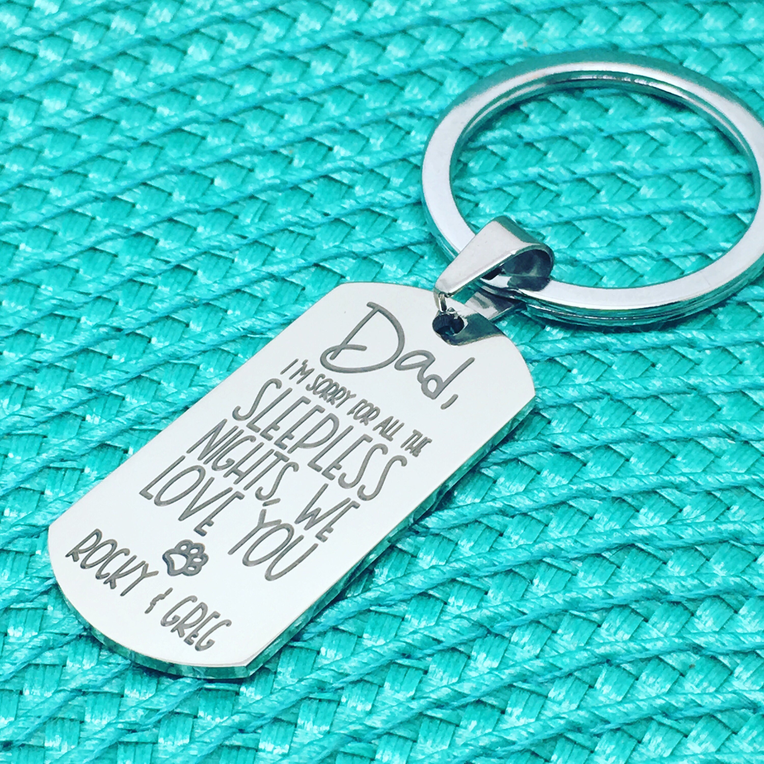 Personalised Dog Dad Gift Dog Dad Dog Dad Dog Dad Keyring Etsy