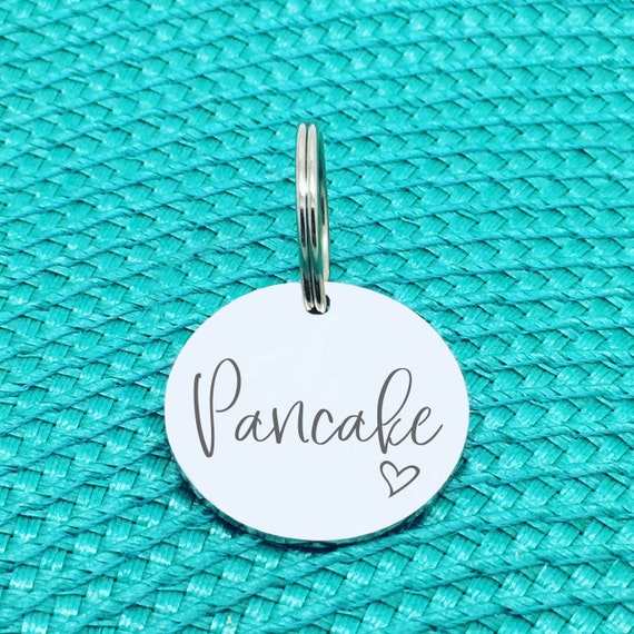 Cat Tag ID Tag Custom Cat Tag Personalized Cat Tag Cat Name Tag Cat Collar Cat ID Tag Cat Kitten Hand Made Engraved Cat Cat Gift Love