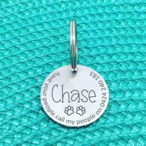 Personalised Dog Tag, Custom Dog Tag, Dog ID Tag, Personalized Dog, Rescue Dog, Engraved Dog Tag, Dog Collar Tag, Dog Name Tags,Cat Tag image 4