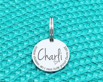 Personalized Dog Name Tag for Dogs, Cute Funny Dog Tag, Naughty Dog Tag, Engraved Dog Name Tag, Stainless Dog Tag, Dog Collar Tag