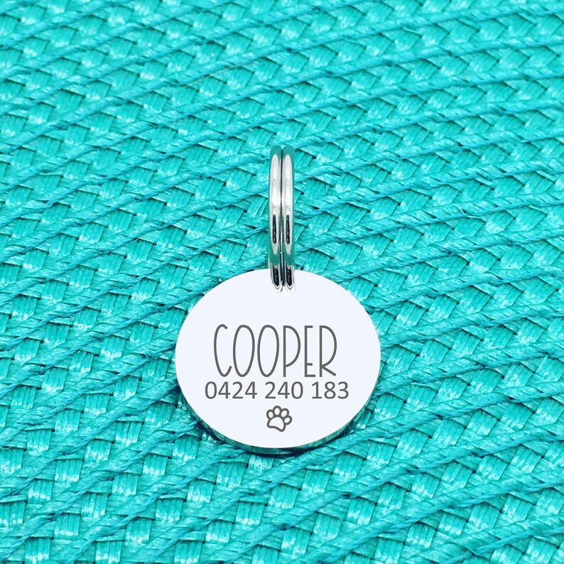 Personalized Dog Tag, Personalized Cat Tag, Cat Lover Gift, Cat Id Tag, Dog Name Tag, Cat Tag, Pet Id Tag, Dog Collar, Dog Collar Tag image 11