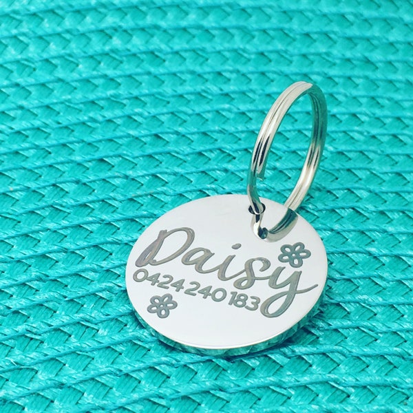 Daisy Dog Tag, Personalised Dog Tag, Personalized Dog Tag, Dog Tag, Pet ID Tag, Name Tag Dog, Custom Pet Tag, Dog Name Tag, Labrador Tag