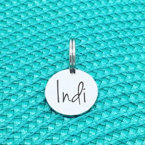 Simple Dog Tag, Personalized Dog Name Tag, Cute Dog Tag, Personalised Pet Dog Cat ID Tag, Engraved Silver Dog Tags, Cute Cat Name Tag, Dog