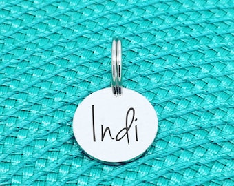 Simple Dog Tag, Personalized Dog Name Tag, Cute Dog Tag, Personalised Pet Dog Cat ID Tag, Engraved Silver Dog Tags, Cute Cat Name Tag, Dog