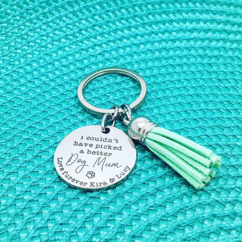Personalised Keychain Keyring, Best Dog Mum Ever, Dog Lovers, Dog Gift, Cute Dog, Crazy Dog Mom, Dog Mum, Dog Mom Gift, Gift from Dog image 10