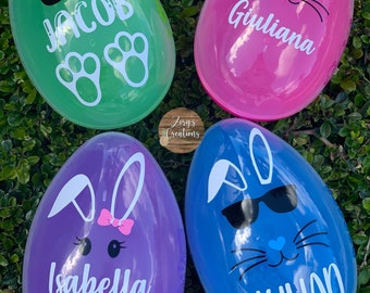 Easter Personalized Jumbo Egg-Easter Kid Eggs-Kids Easter Basket Stuffer-Jumbo Easter Egg-Bunny Easter Egg-Easter Basket Kids-Fillable Egg