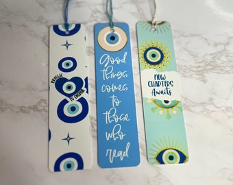 Evil eye Bookmark- Original Handmade Book Accessories- Protect Your Energy Bookmark- Gifts for Book Lovers- Evil Eye Nazar Bookmark