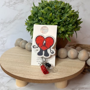 Latina Badge Reel- El Conejo Malo Badge Reel- Heart Badge Reel-Reggaeton Badge Holder- Cute Latina Badge Reels