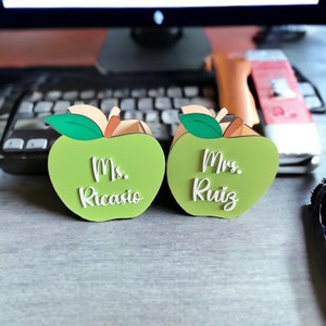 Teacher Wooden Apple- Teacher Appreciation Gift- Apple Pencil Holder ...