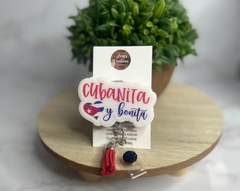 Colombianita Y Bonita ID Badge Reel-Mejicanita Y Bonita ID Badge Reel -Latino Badge Reels
