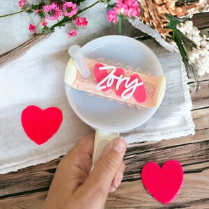 Personalized Valentine Tumbler Name Plate- 30 and 40 oz Plate Name- Cup Name Tag-Name Tag For Tumbler-Personalized Name Tag For Tumbler Lid