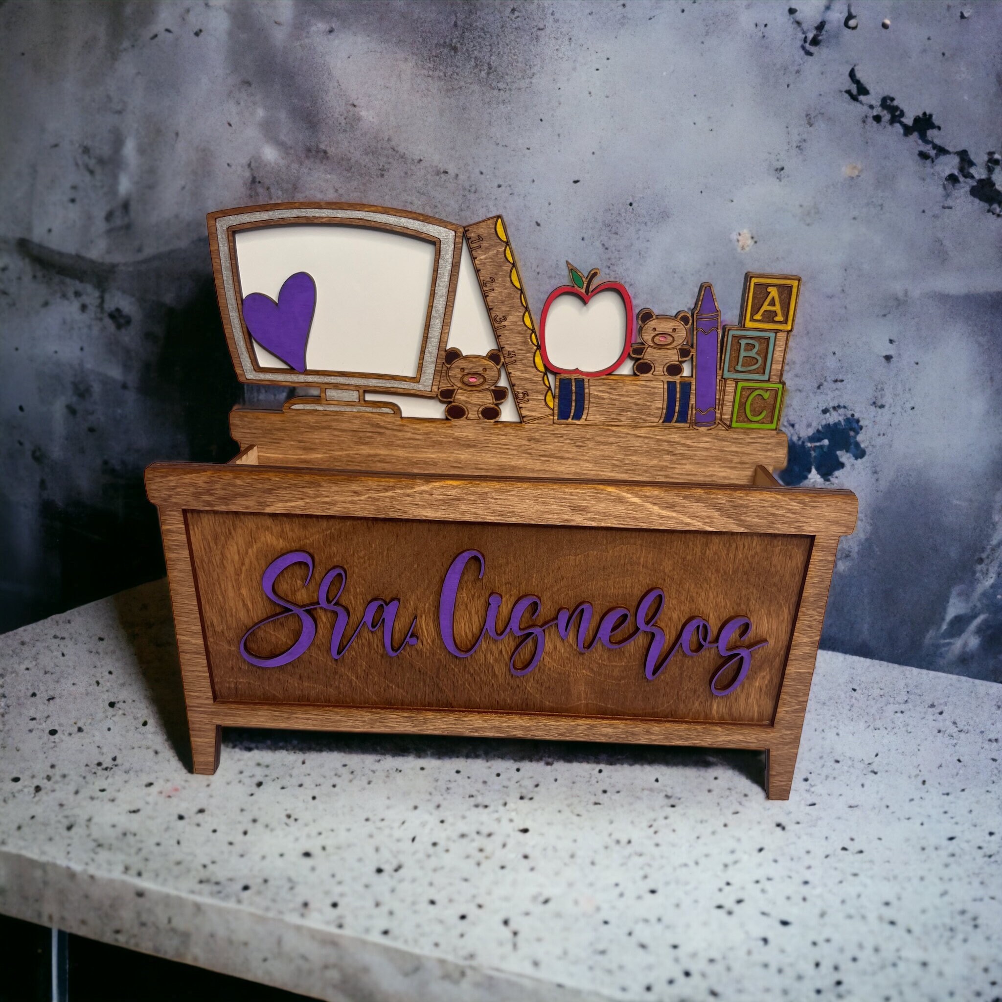 Teacher Wooden Pencil- Teacher Appreciation Gift- Wooden Pencil Holder ...