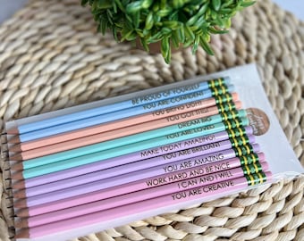 Affirmations Pencils- Motivational Pencils-Gift Set- Back To School Pencils-Positive Words