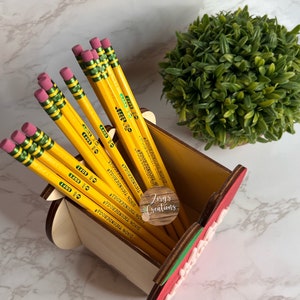 Teacher Wooden Apple- Teacher Appreciation Gift- Apple Pencil Holder ...