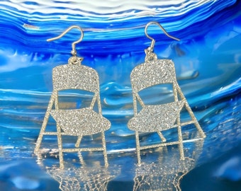 Chair Earrings- Folding Chair Earring-  Folding Chair Earring- Folding Chair Earrings- Alabama Slammer