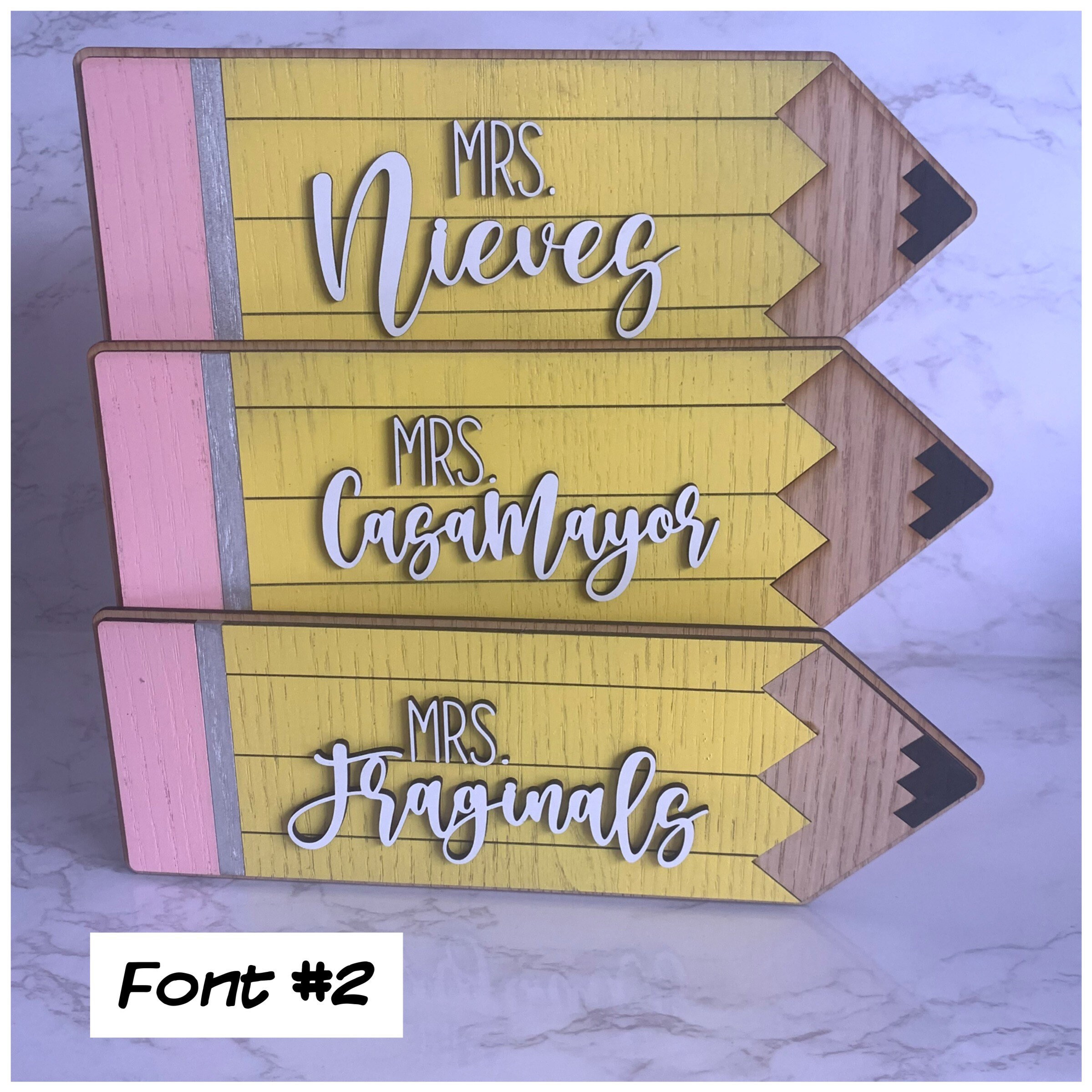 Teacher Wooden Pencil- Teacher Appreciation Gift- Wooden Pencil Holder ...
