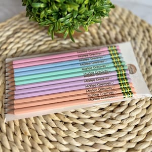 Engraved Pencils Name Pencils Ticonderoga-Engrave Your Name Pencil Set-Back to School-Personalized #2 Pencils-Teacher Gift