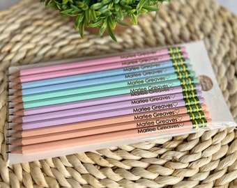 Engraved Pencils Name Pencils Ticonderoga-Engrave Your Name Pencil Set-Back to School-Personalized #2 Pencils-Teacher Gift