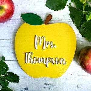 Teacher Wooden Apple- Teacher Appreciation Gift- Apple Pencil Holder ...