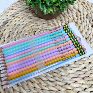 Engraved Pencils Name Pencils Ticonderoga-Engrave Your Name Pencil Set-Back to School-Personalized 2 Pencils-Teacher Gift image 2