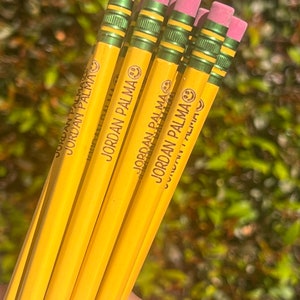 Engraved Pencils Name Pencils Ticonderoga-Engrave Your Name Pencil Set-Back to School-Personalized 2 Pencils-Teacher Gift image 5