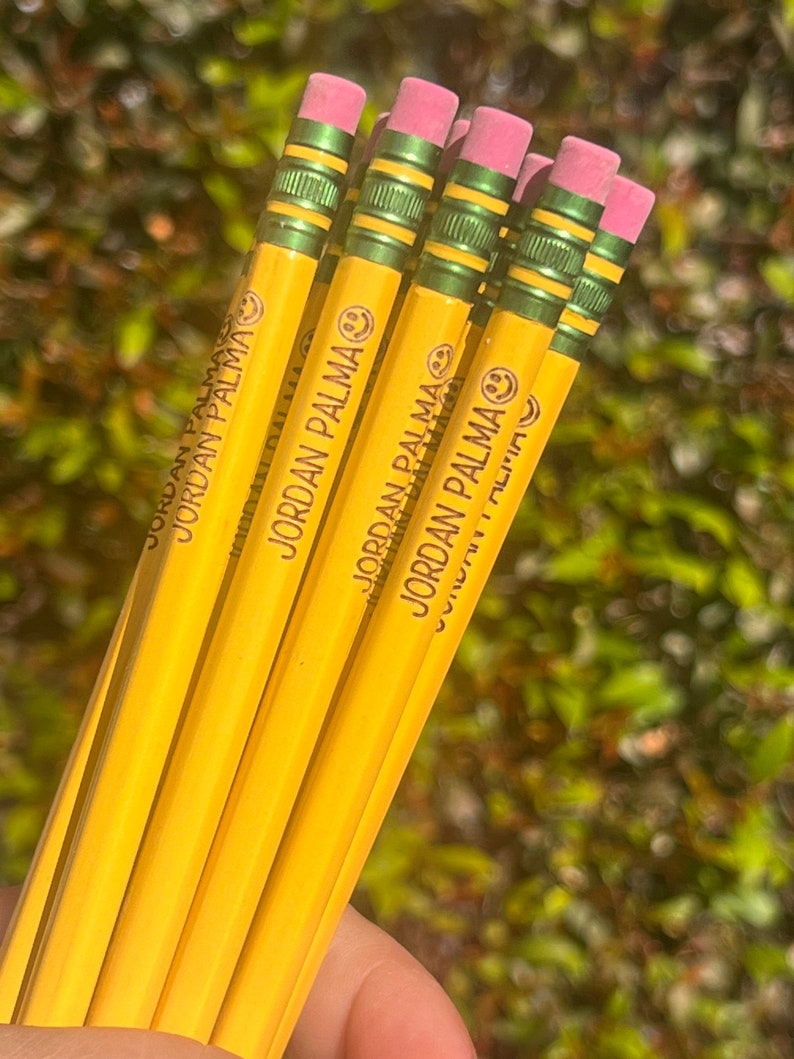 Engraved Pencils Name Pencils Ticonderoga-Engrave Your Name Pencil Set-Back to School-Personalized 2 Pencils-Teacher Gift image 5