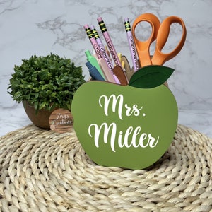 Teacher Wooden Apple Teacher Appreciation Gift Apple Pencil - Etsy