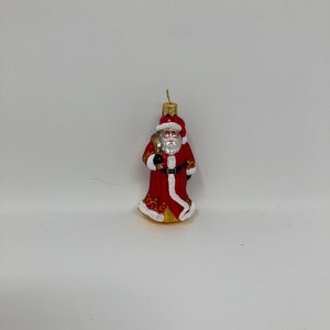 Kleine kerstman - glazen kerstornamenten, traditioneel Pools glas, met de hand geblazen, handgeschilderd, kerstornamenten.