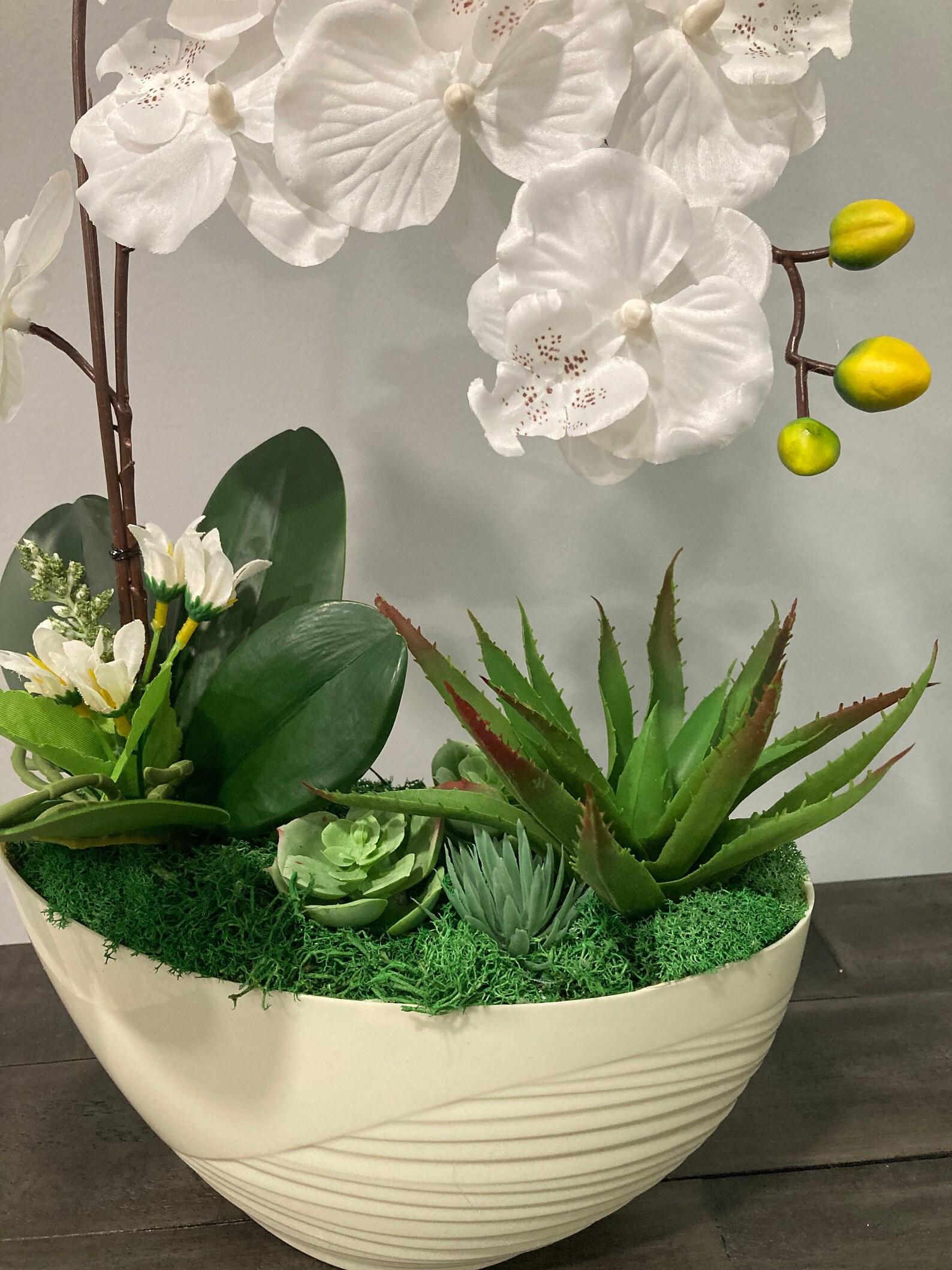 22''Silk Artificial Orchids Arrangement w/Vase  Etsy