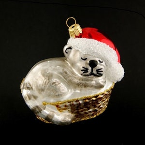 3.75" Kitten - Glass Christmas Ornaments, Traditional Polish Glass, Hand Blown ,Hand-Painted, Art Glass, Christmas Tree Decoration
