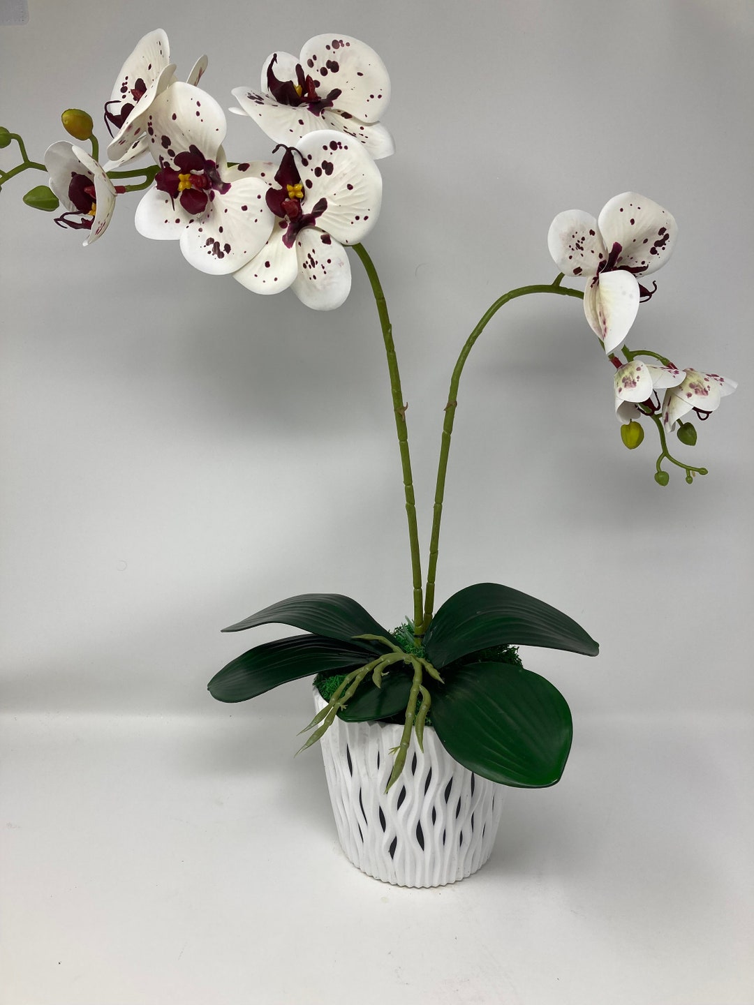 21artificial Orchid Arrangement, Artificial Flowers, Rubberized Orchid, Floral Arrangements 