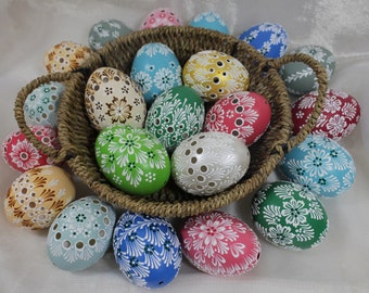 Easter Egg, Duck Eggs ,Hand-painted,  Home Decor, Duck Egg Shells, Easter Decor, Easter Arrangement,