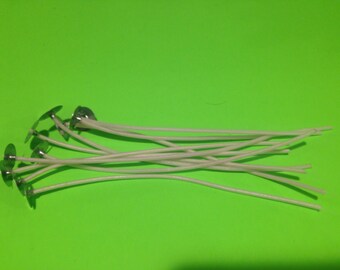 4" Cotton Wicks. Candle Wick Assembly. Natural Cotton Wick. Candle Making Supply.