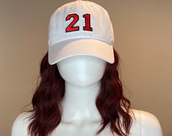 Custom Game Day Biggest Fan Hat, Custom Number Hat, Dad Hat, Player Number Hat, Unisex Hat with Embroidered number