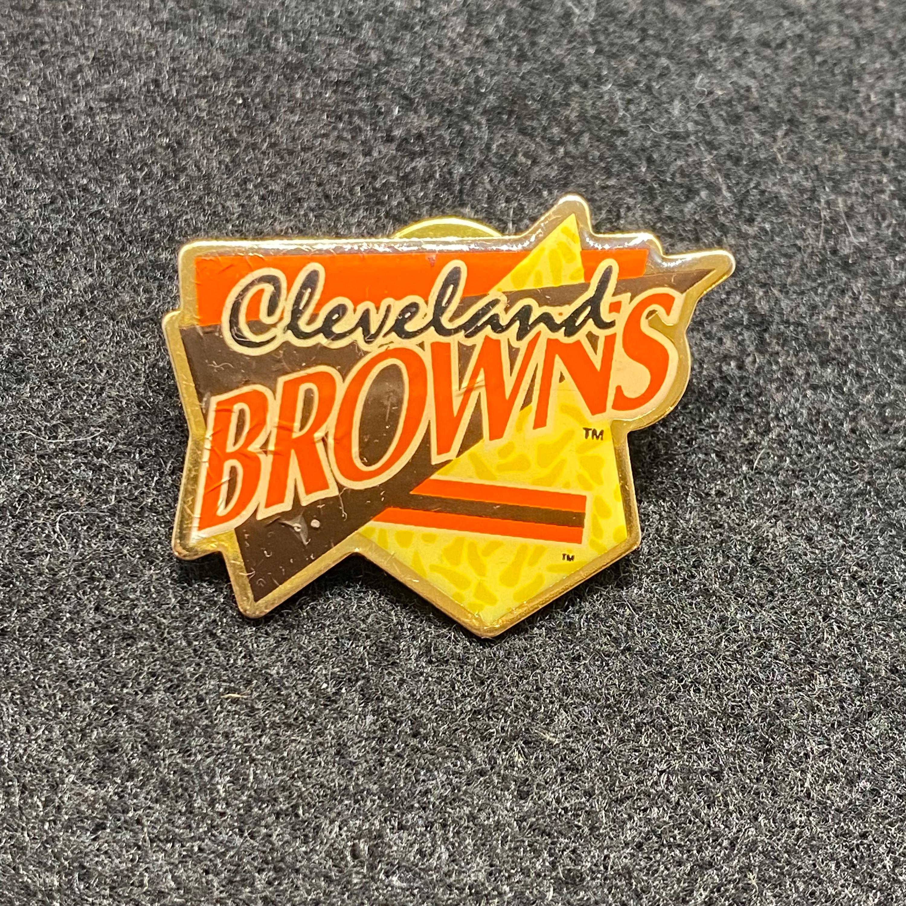 Vintage Cleveland Browns NFL Lapel Pin-1994, Aminco, gold