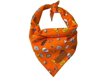 Bandana pour chien d'Halloween - Des bonbons ou un sort