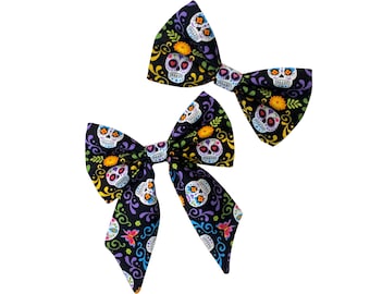 Noeud papillon Halloween Dog Sailor - Crânes de sucre