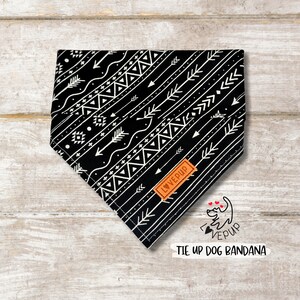 Black Arrows Handmade Tie Up Dog Bandana