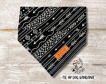 Black Arrows Handmade Tie Up Dog Bandana