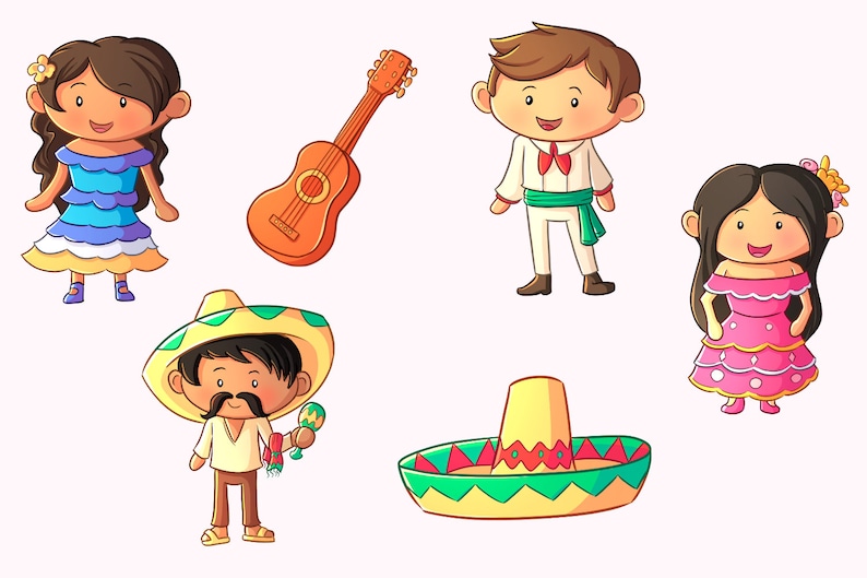 Cinco De Mayo Clipart Mexican Fiesta Clip Art Cute Taco | Etsy