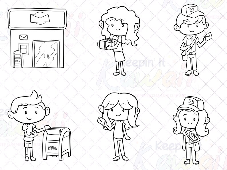 Post Office Clipart, Postal Service Clip Art, Cute Post Office Graphics ...