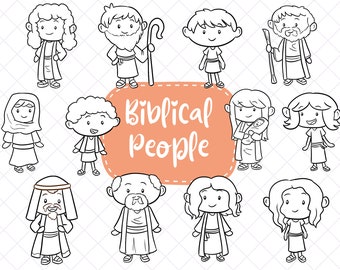 Biblical People Clip Art, Bible Story Clipart, Biblical Characters, Religious Clipart Collection