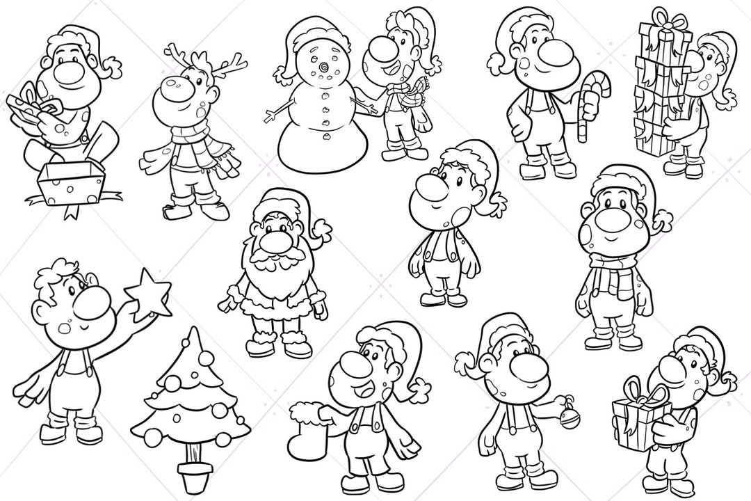 Christmas Trolls Clip Art Collection, Kawaii Christmas Trolls Clipart ...