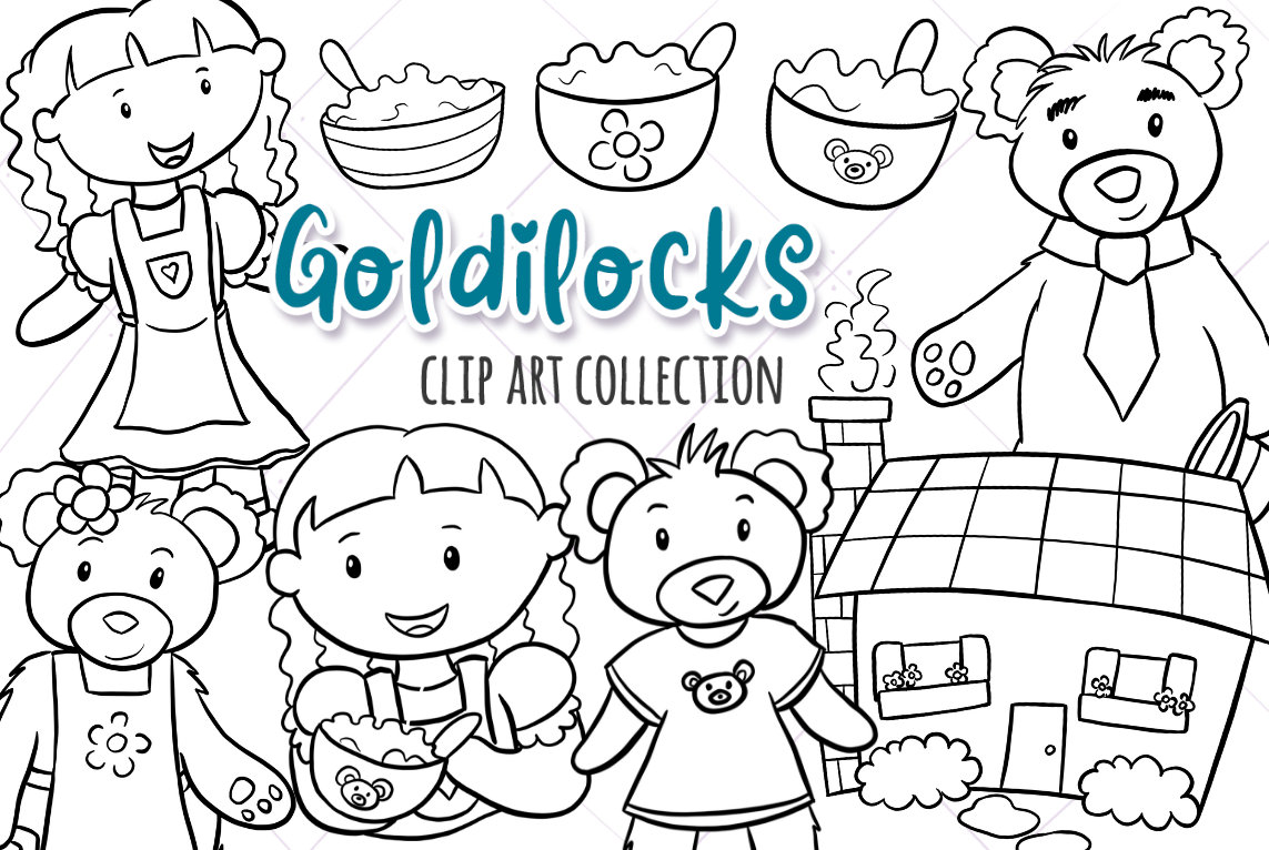 goldilocks and the three bears pictures to colour