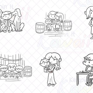 Swiss Family Robinson Clipart, Cute Story Book Clipart, Kawaii ...